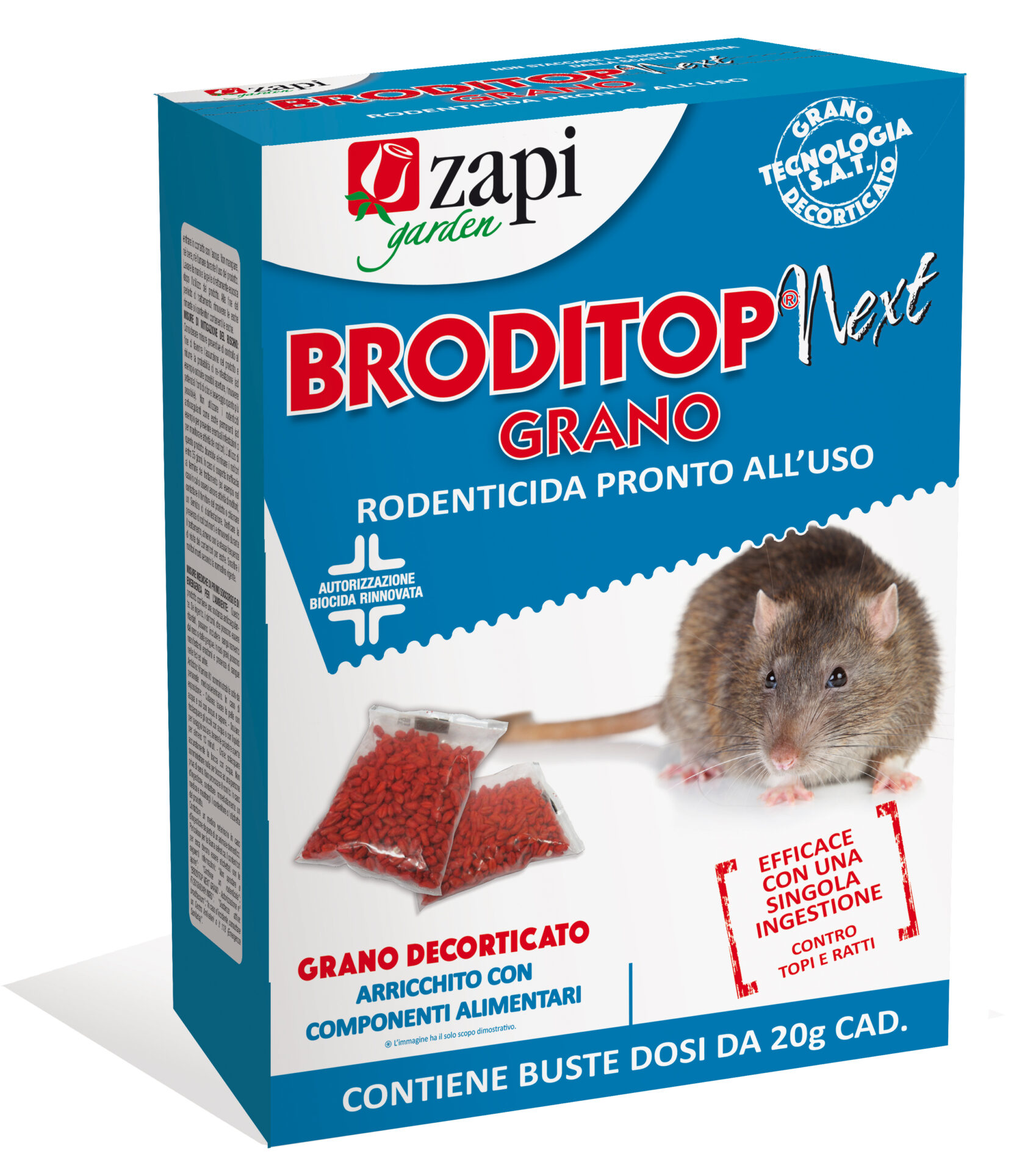 Esca topicida pronto all'uso Broditop Next grano gr.150 ZAPI